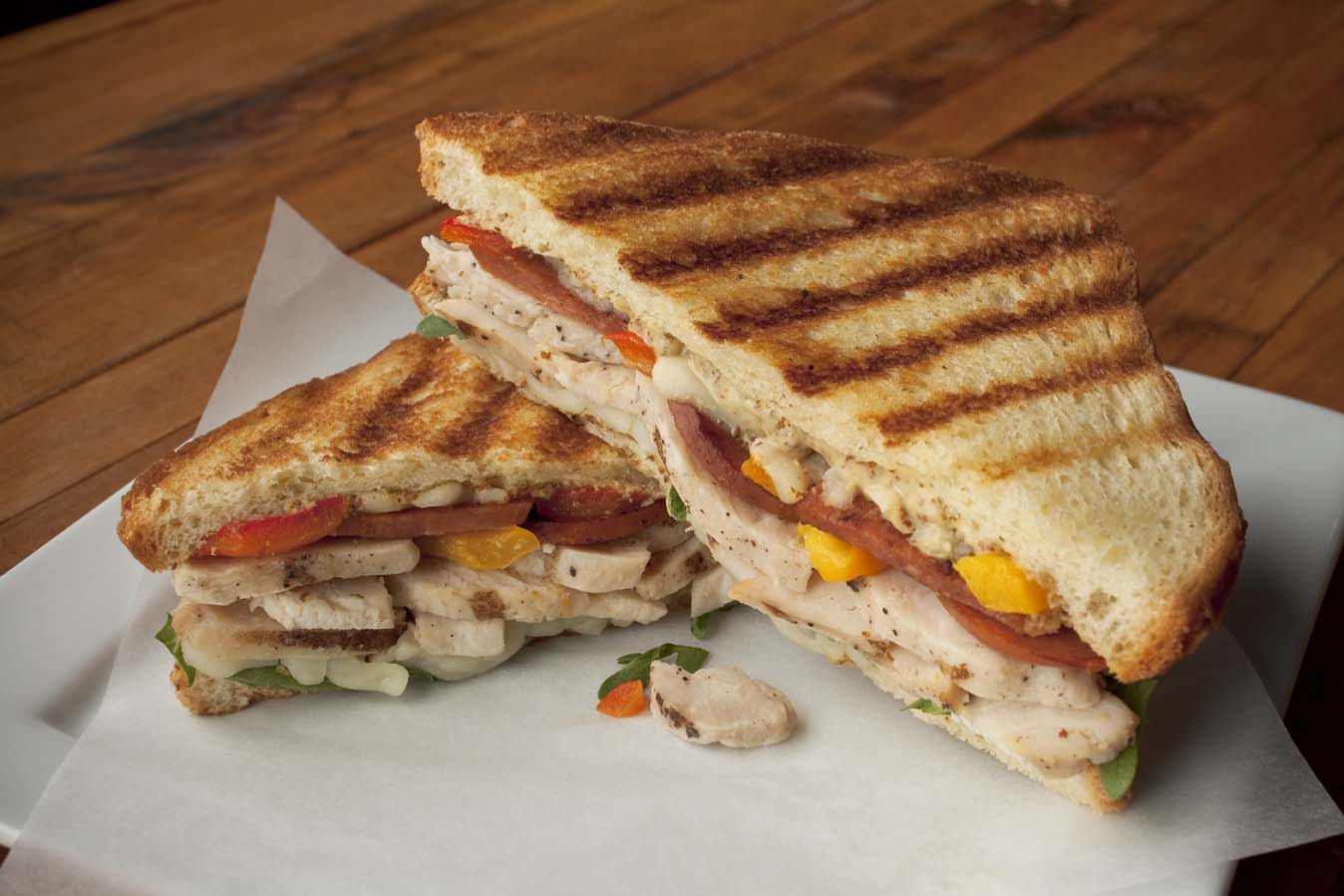 Chicken and Andouille White Cheddar Panini