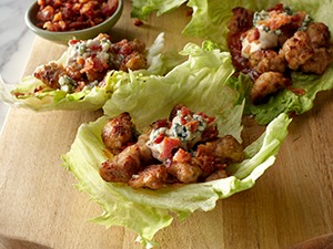 Bacon and Sausage Iceberg Lettuce Wraps